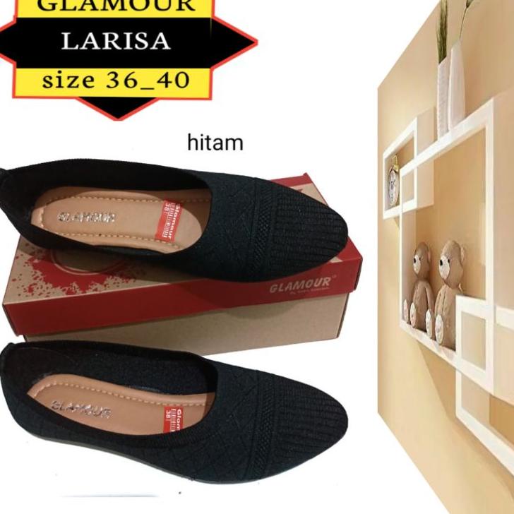 (BOOMING) sepatu flat rajut import glamour