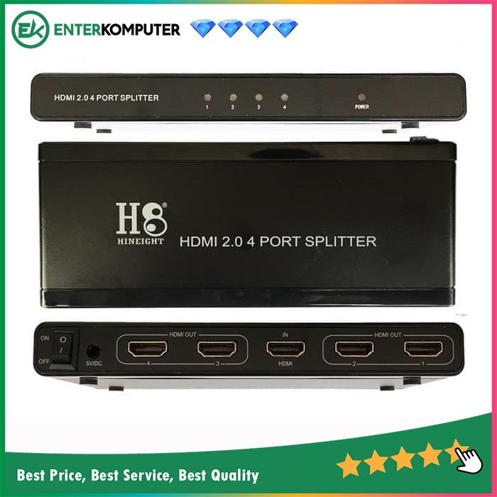 Accessories HDMI 2.0 Splitter 4 Port UHD 4K 2160P 60 Hz (HINEIGHT(H8))