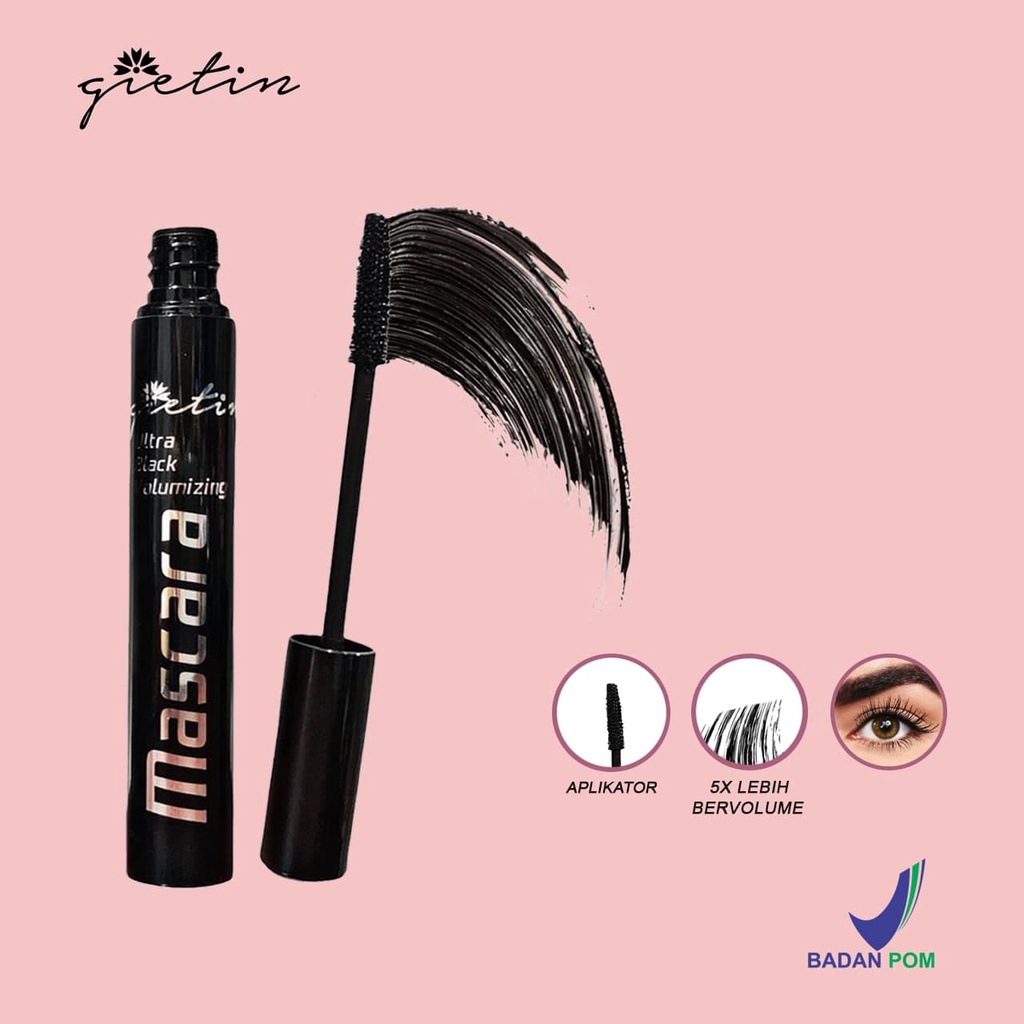 ASK Gietin Mascara Ultra Black Volumizing BPOM GT01 Maskara Netto 10g BPOM Eyelash Mascara