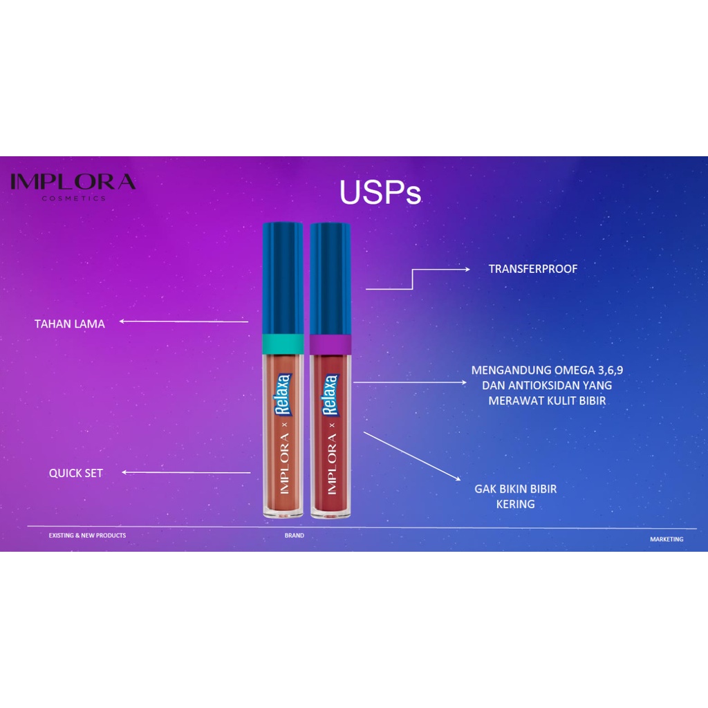 IMPLORA x RELAXA MATTE LIPCREAM (SATUAN)