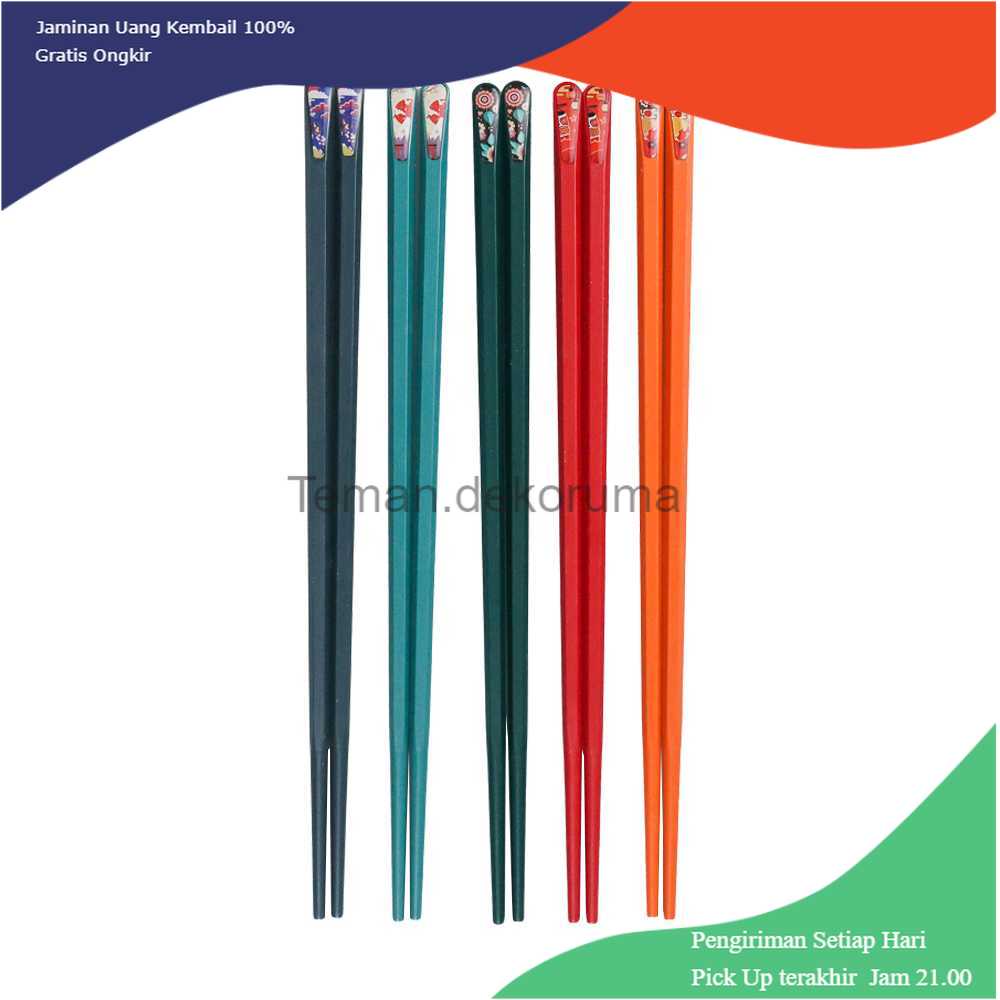 TD-AI USEMD Alat Makan Sumpit Japanese Style Chopstick 5 Pasang - BP02