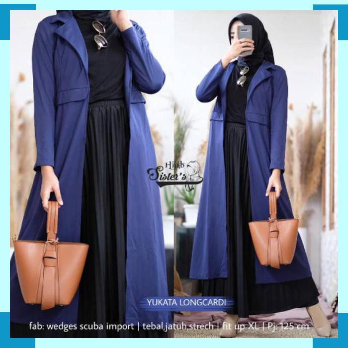 YUKATA LONG KARDI. OUTERWEAR KARDIGAN. FASHIOIN MUSLIM WANITA. BY HIJAB SISTER''S