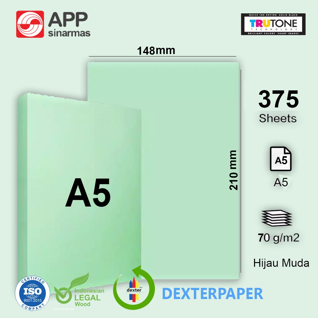 

RB KERTAS HVS A5 70GRAM KERTAS A5 70GR PUTIH DAN WARNA PAPERONE COPYPAPER A4 BAGI 2 PRINT RESI