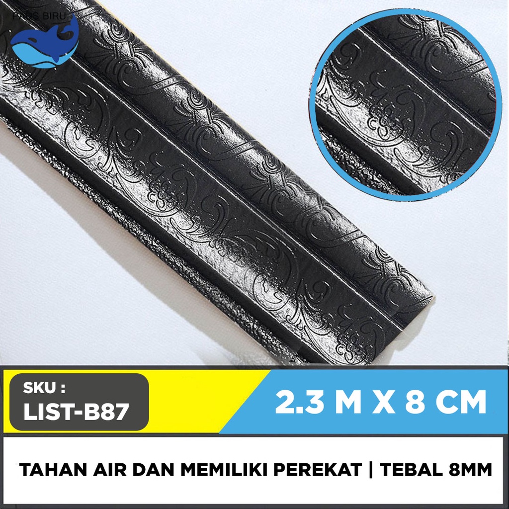 Paus Biru - Wall Border List / Wallborder Foam 3D / List dinding 3D 2.3 M-LIST B87