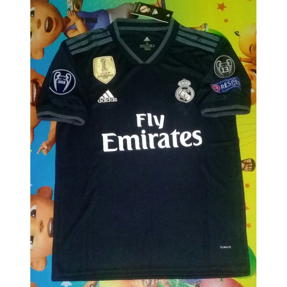 Jersey Real Madrid Away 18/19 Full Patch UCL New