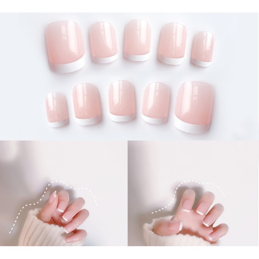 Kuku Palsu French Style bening natural (24 pcs)