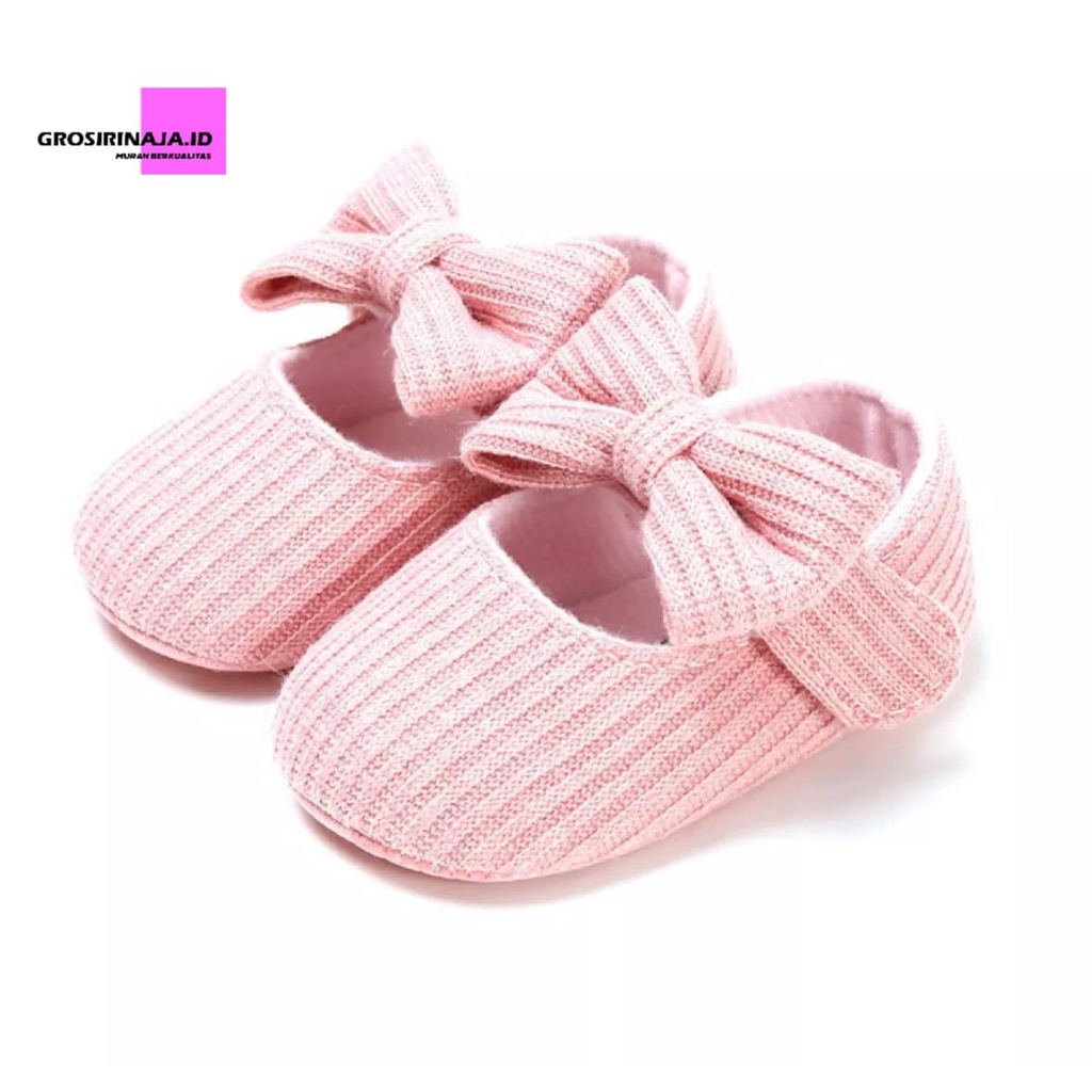 Sepatu Bayi Perempuan Pita R-Prewalker Anak 0-14 Bulan