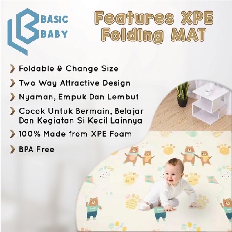 Basic Baby Xpe Folding Playmat - Karpet Lipat Anak