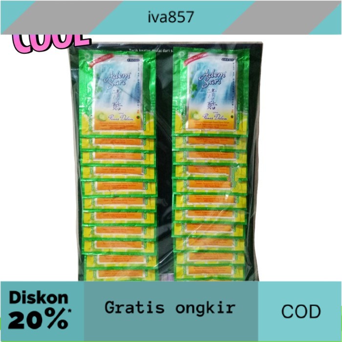 

PROMO Adem sari Sachet per pak isi 24 sachet GRATIS ONGKIR