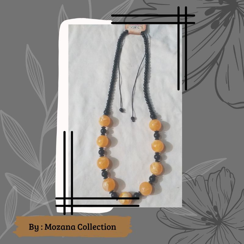 Kalung batu etnik wanita hijab kebaya m10