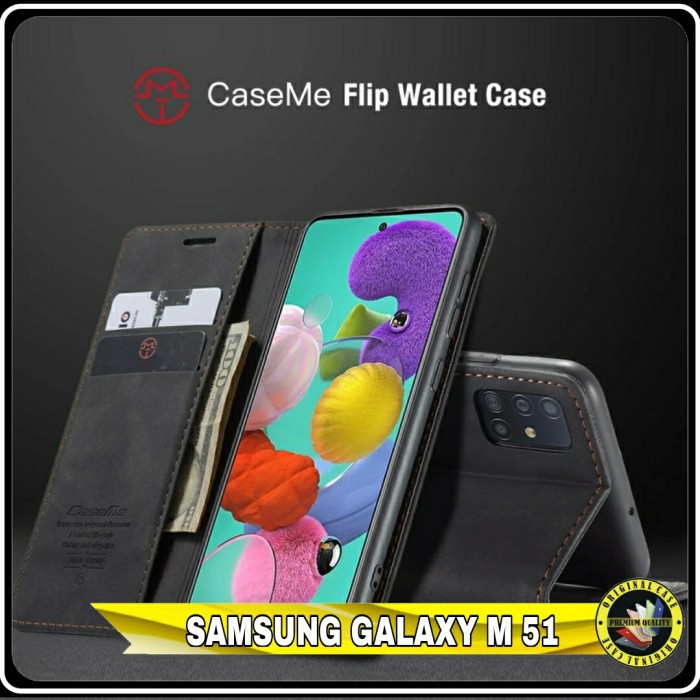 Case Samsung Galaxy M 51 M51 FlipCase Dompet kulit Premium Wallet