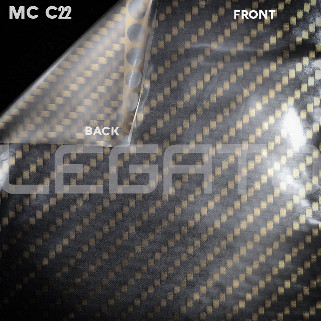 MC-C22 Film Water Printing WTP Hydrographics Carbon Celup Gold Karbon Bukan Kevlar Skotlet Stiker