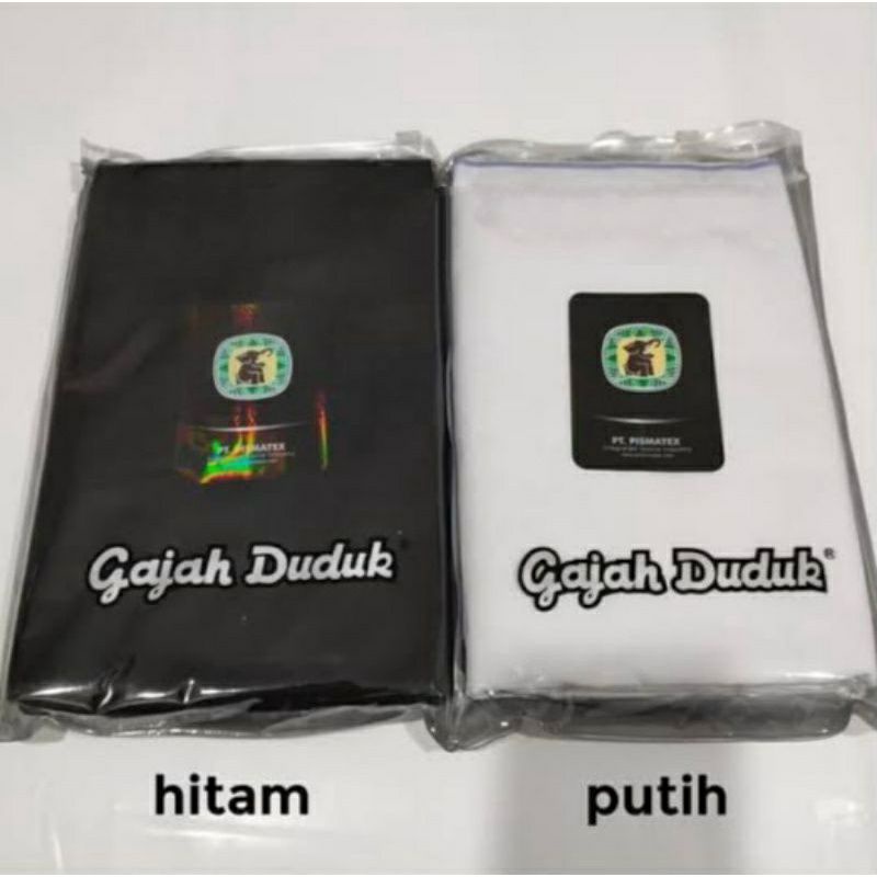 SARUNG GAJAH DUDUK POLOS HITAM / PUTIH / PUTIH TUMPAL