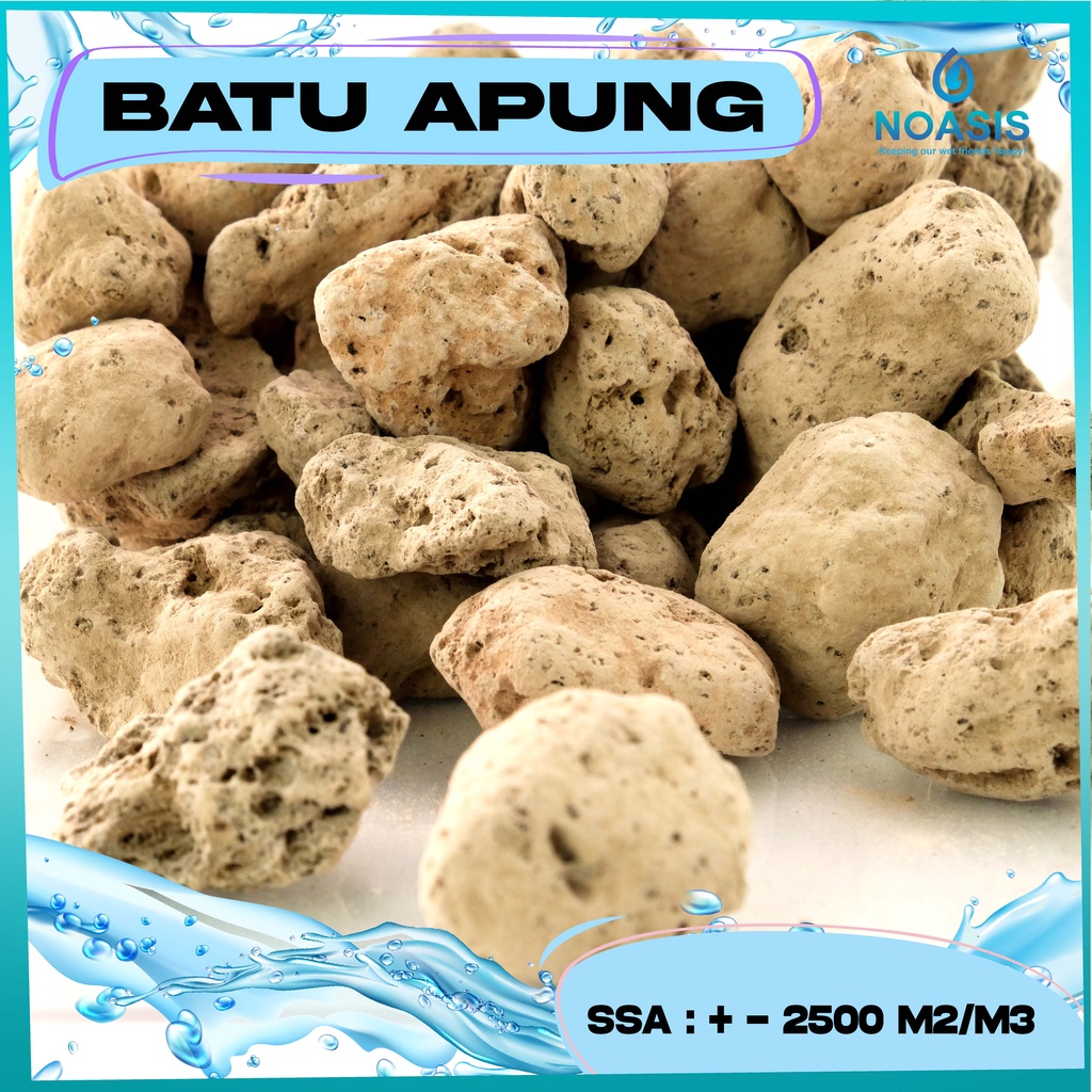 FILTER KOLAM KOI / AQUARIUM BATU APUNG 1 KG UKURAN 1 - 3 CM AKUARIUM