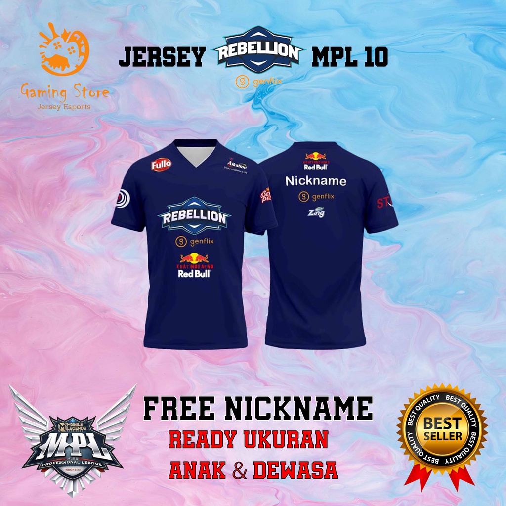 Jersey Kaos Baju REBELLION GENFLIX