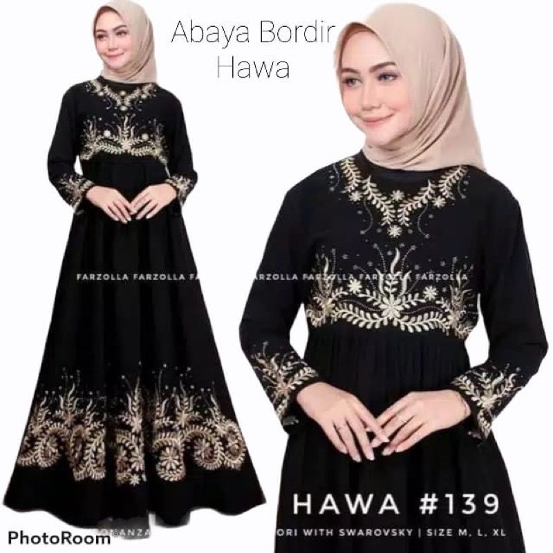 PROMO ABAYA Gamis Maxi Dress Arab Saudi Bordir Zephy Turki Umroh Dubai Turkey India Wanita Hitam WS1975MAP50