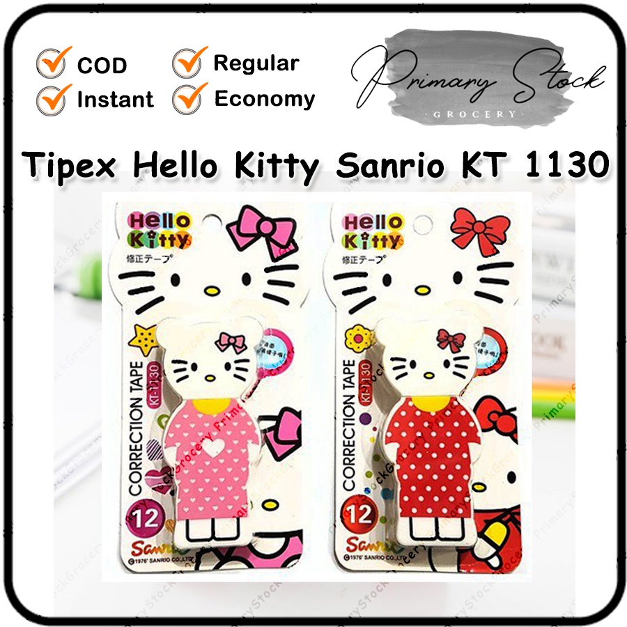 

Tip Ex Kertas Motif Kartun Hello Kitty Type X Correction Tape Tip x Tipex Kertas Fancy Karakter SANRIO 12M KT 1130