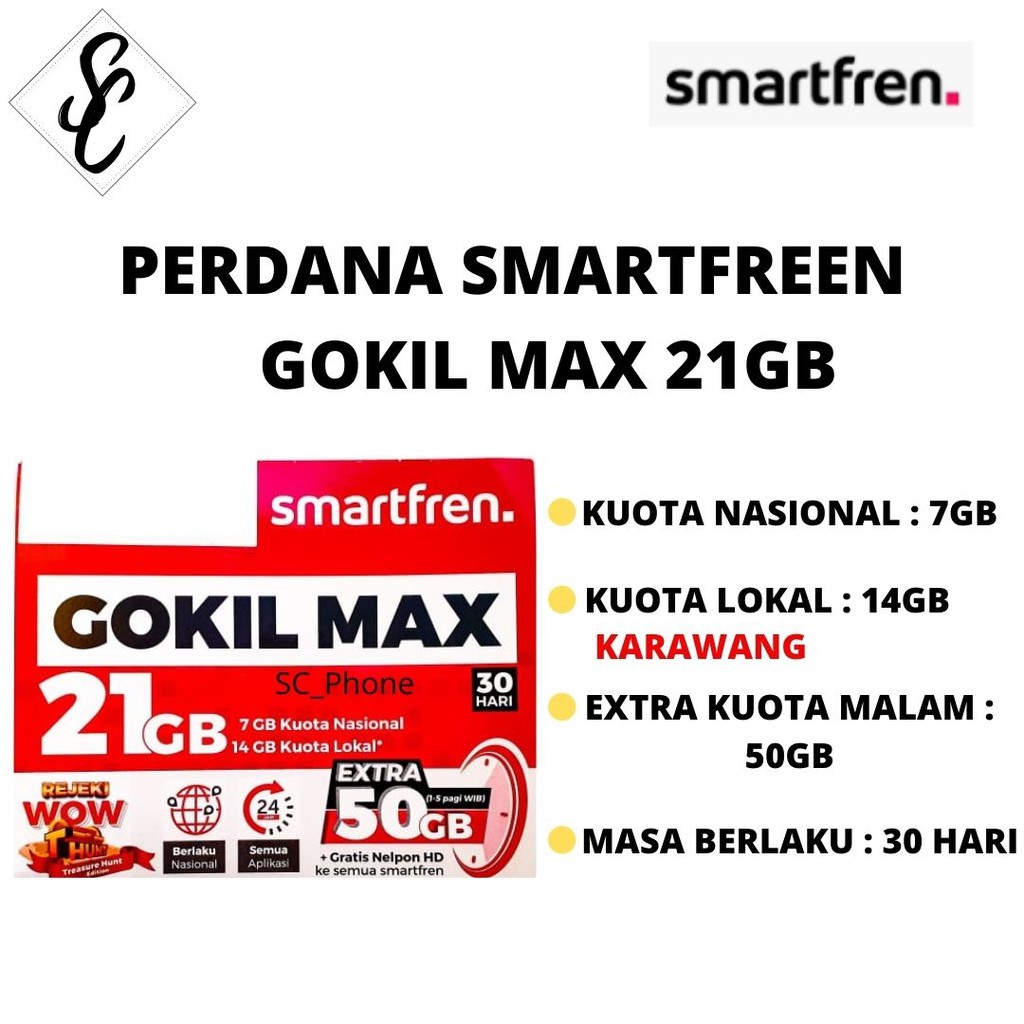 PERDANA SMARTFREN GOKIL MAX 21GB