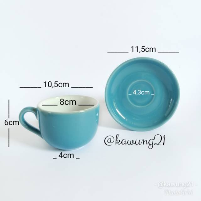 CS190 Warna Cangkir Kopi 190ml Cappuccino Latte Cup