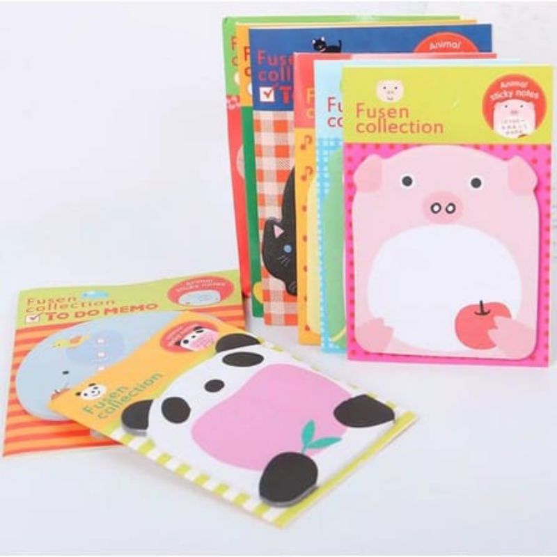 

STICKY NOTES MOTIF BINATANG TEMPELAN KERTAS CATATAN MEMO NOTE KARAKTER ANIMAL LUCU UNIK