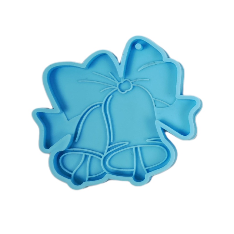 Siy Cetakan Resin Epoksi Bentuk Gantungan Kunci Natal Bahan Silikon Untuk Kerajinan Tangan Diy