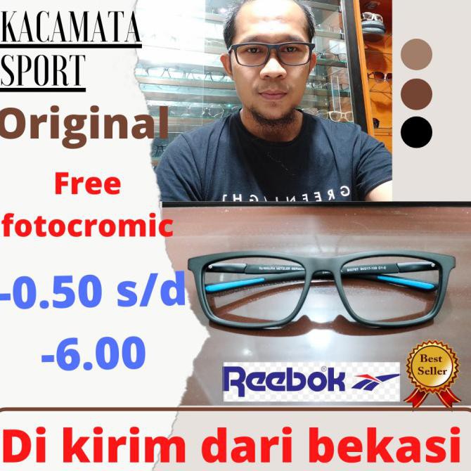 Original-Kacamata Minus Pria Frame Sport Reebok Free Photochromic Min Febi_Store1