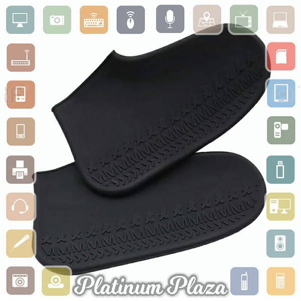 Darden Cover Hujan Sepatu Waterproof Silicone Size M - Black`2OFRTA-