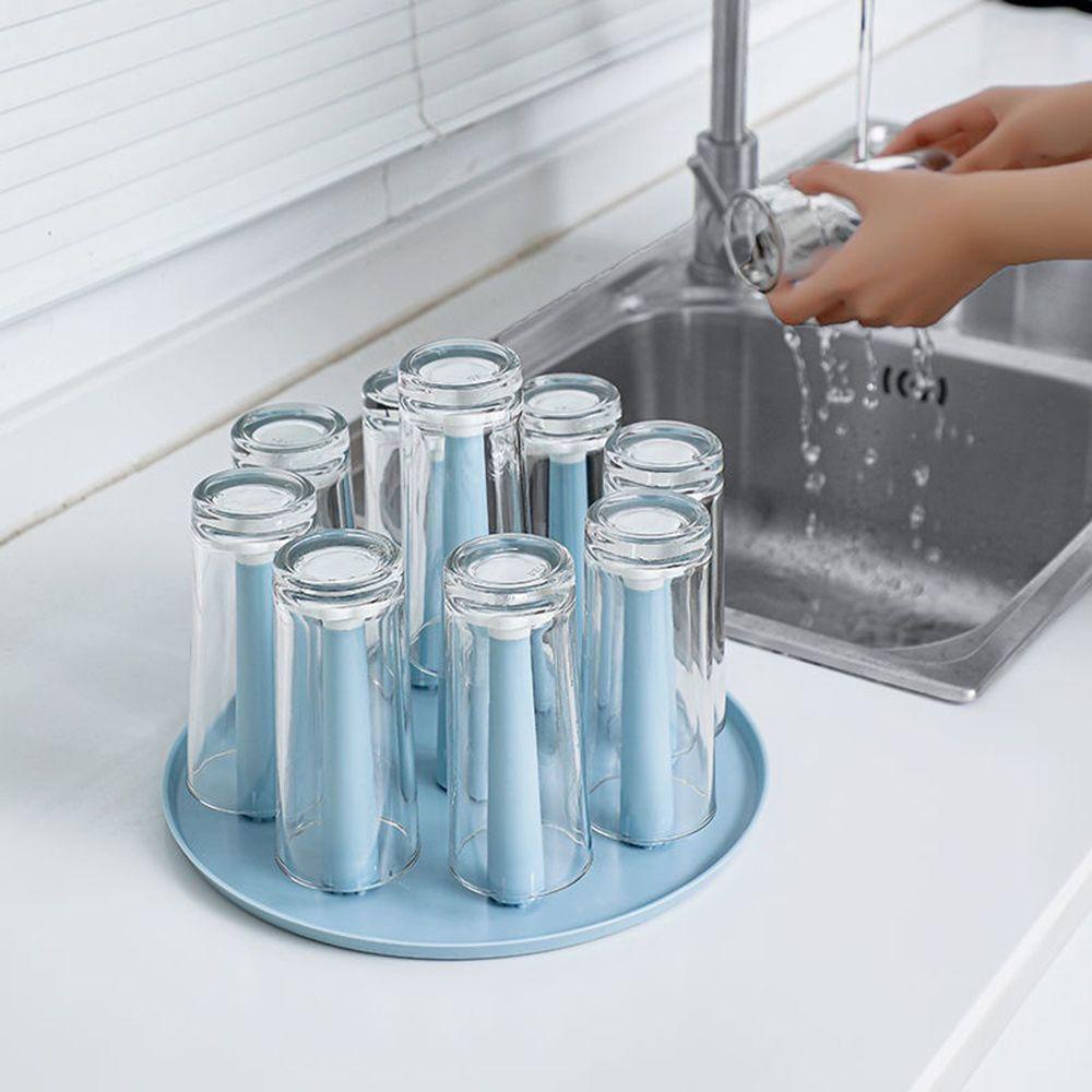 Solighter Glass Cup Stand Holder Rak Dapur Plastik Gelas Wine Shelf Tray Tempat Gelas Wine