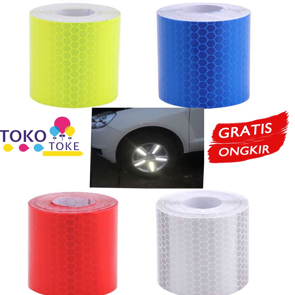 COD - Stiker Reflektif Mobil Motor Motif 300 x 5 CMSTIKER NYALA REFLEKTOR PEMANTUL CAHAYA DALAM GELA