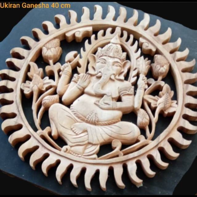 Ganesha Ukiran Kayu Patung Dewa Ganesa Ganesha