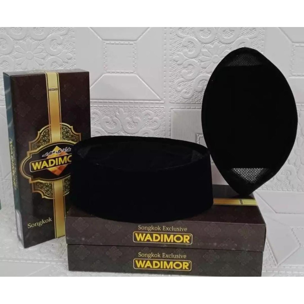 Peci Songkok Kopiah Wadimor AC Hitam Polos Original Termurah Berkualitas