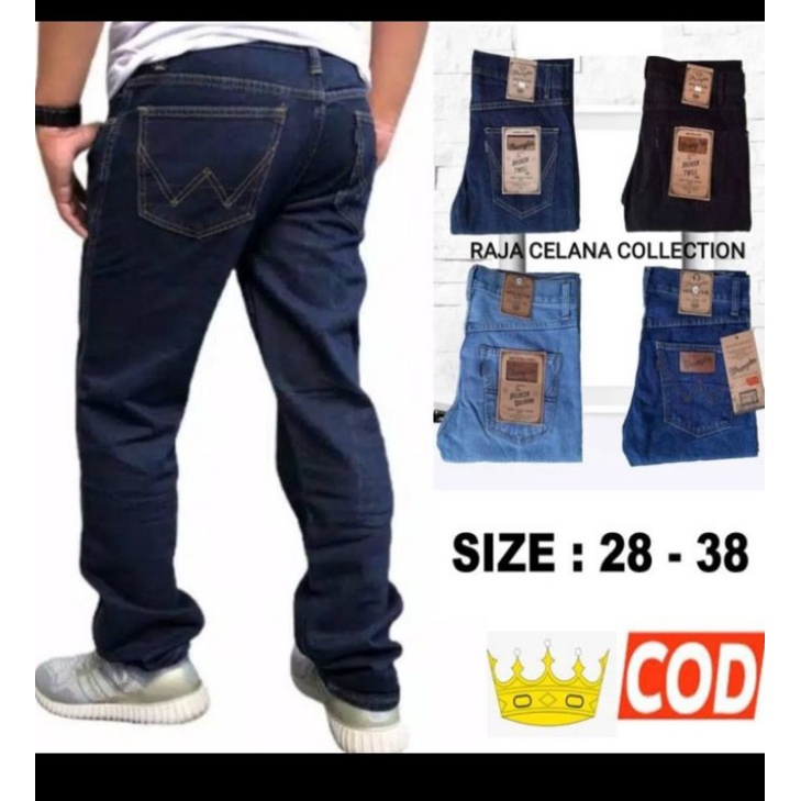 Basic Celana Jeans Reguler pria Tidak Slimfit