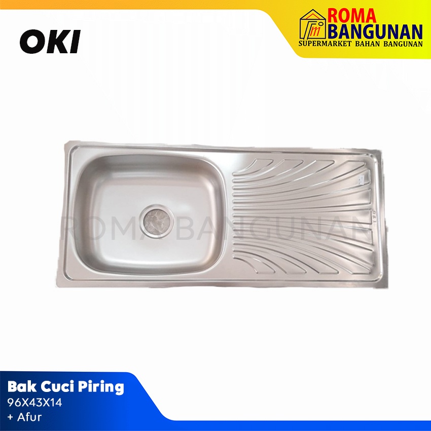 Oki Back Cuci Piring Stainless Kitchen Sink BCP OKI + Afur