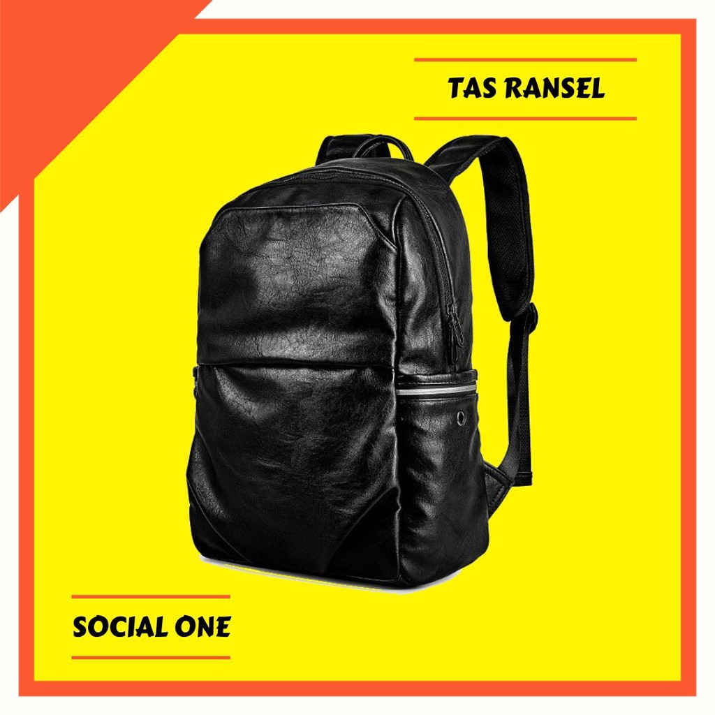 Tas Ransel Pria Kulit / Tas Pria Kulit / Ransel Backpack Pria (HAVANA)