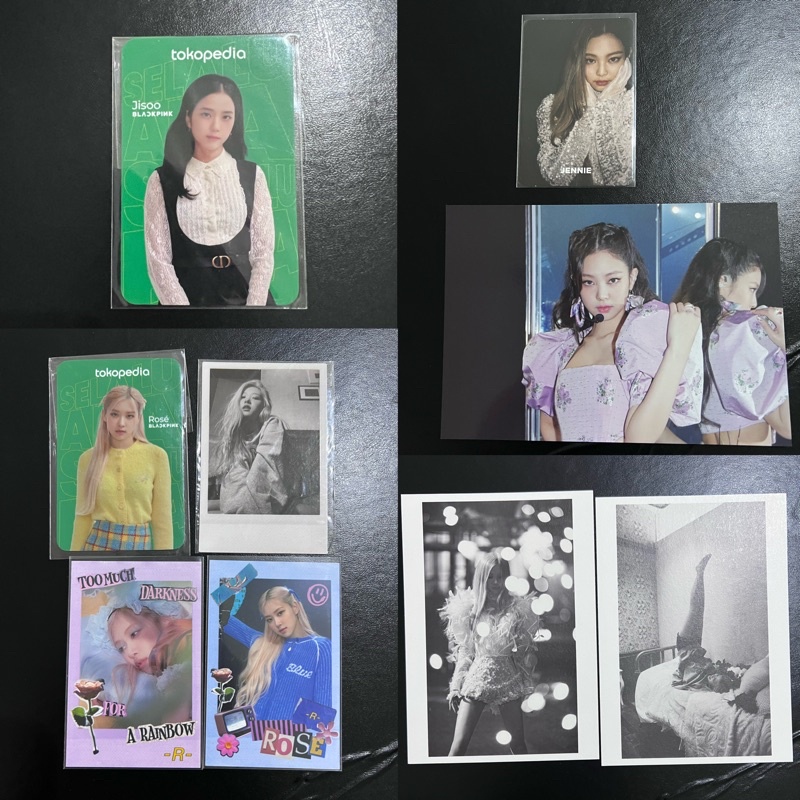Jisoo Rosé Jennie Photocard Polaroid Postcard toped on the ground -r- album pob otg the show square 