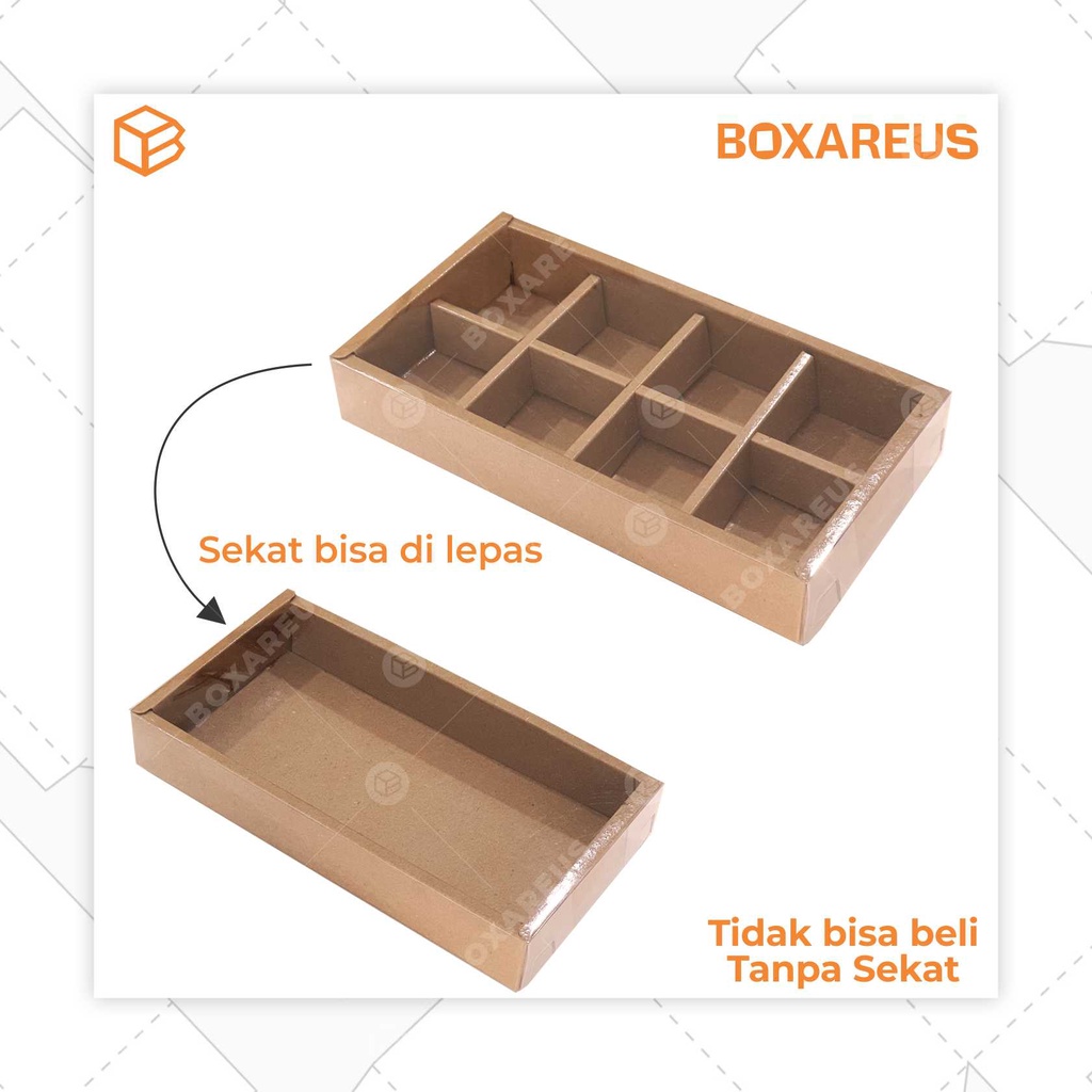 Cake Box Dus Kue Tart Pie Mochi Packaging Sekat Mika | CB112135 (20pcs)