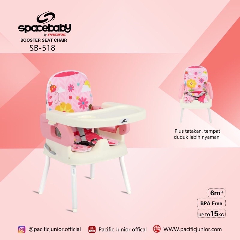 Space Baby Folding Booster Seat kursi makan bayi