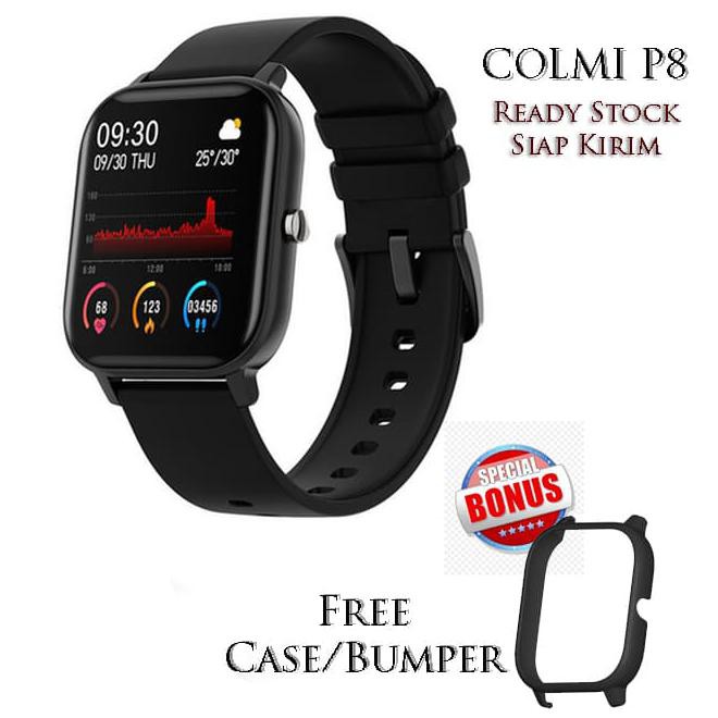 ✨ READY SMARTWATCH PRIA✨ COLMI P8 SMARTWATCH + FREE CASE MIRIP DT35 HAYLOU LS01 ,SMARTWATCH