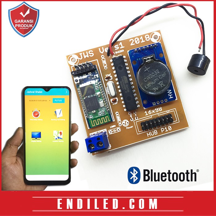Modul controller  jam jadwal sholat via HP android