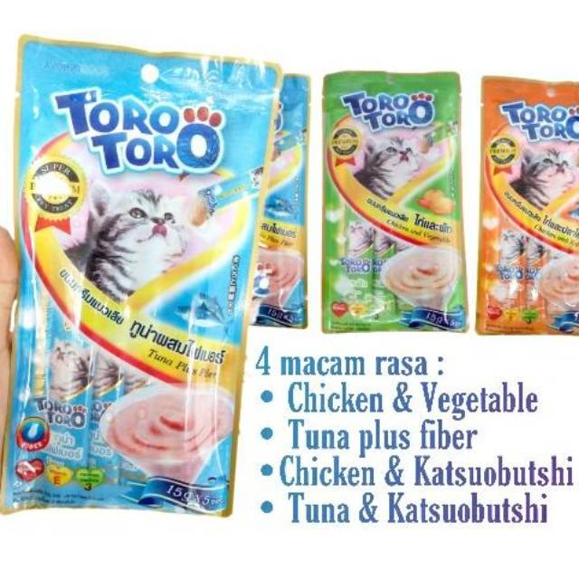 Toro Toro Liquid 5 Sachet Toro Toro Creamy Liquid Snack Kucing Shopee Indonesia