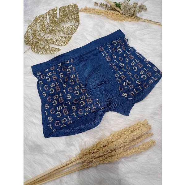 BOXER PRIA MURAH KUALITAS IMPORT MOTIF HURUF BAHAN ADEM DAN NYAMAN