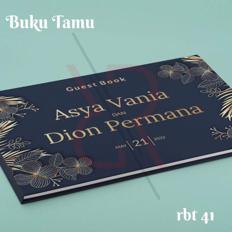 Cetak Buku Tamu Pernikahan Custom Nama dan Foto