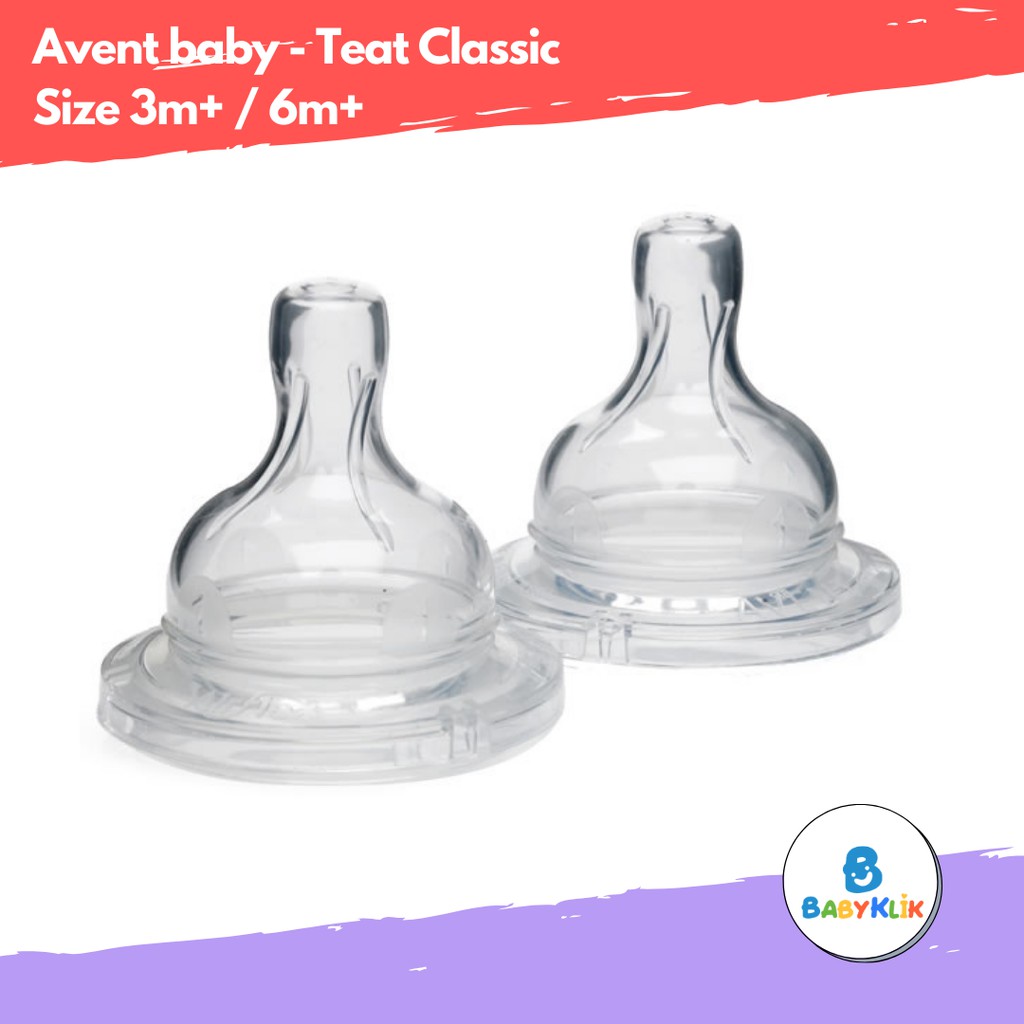 Philips Avent Baby Classic Teat/ Nipple/ Dot Bayi Isi 2