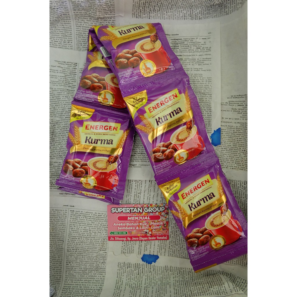 

ENERGEN KURMA 30 GRAM @10 PCS