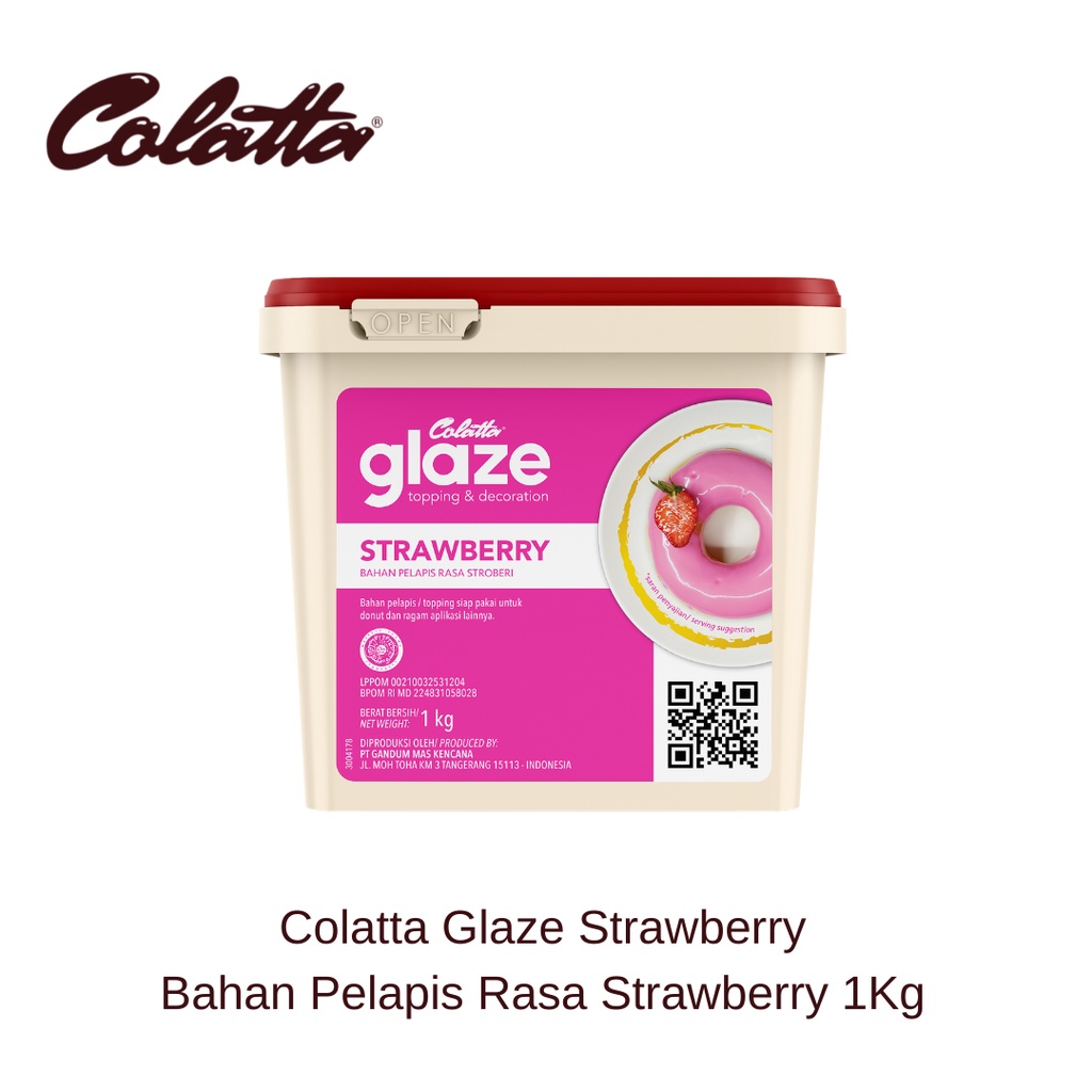 

Colatta Glaze Strawberry - Bahan Pelapis Rasa Strawberry 1Kg