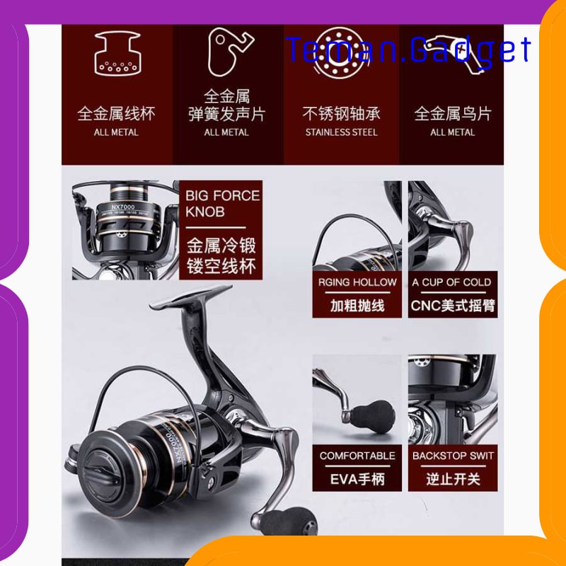 TG-IF161 GHOTDA NX6000 Series Metal Reel Pancing Fishing Reel 4.7:1 Gear Ratio