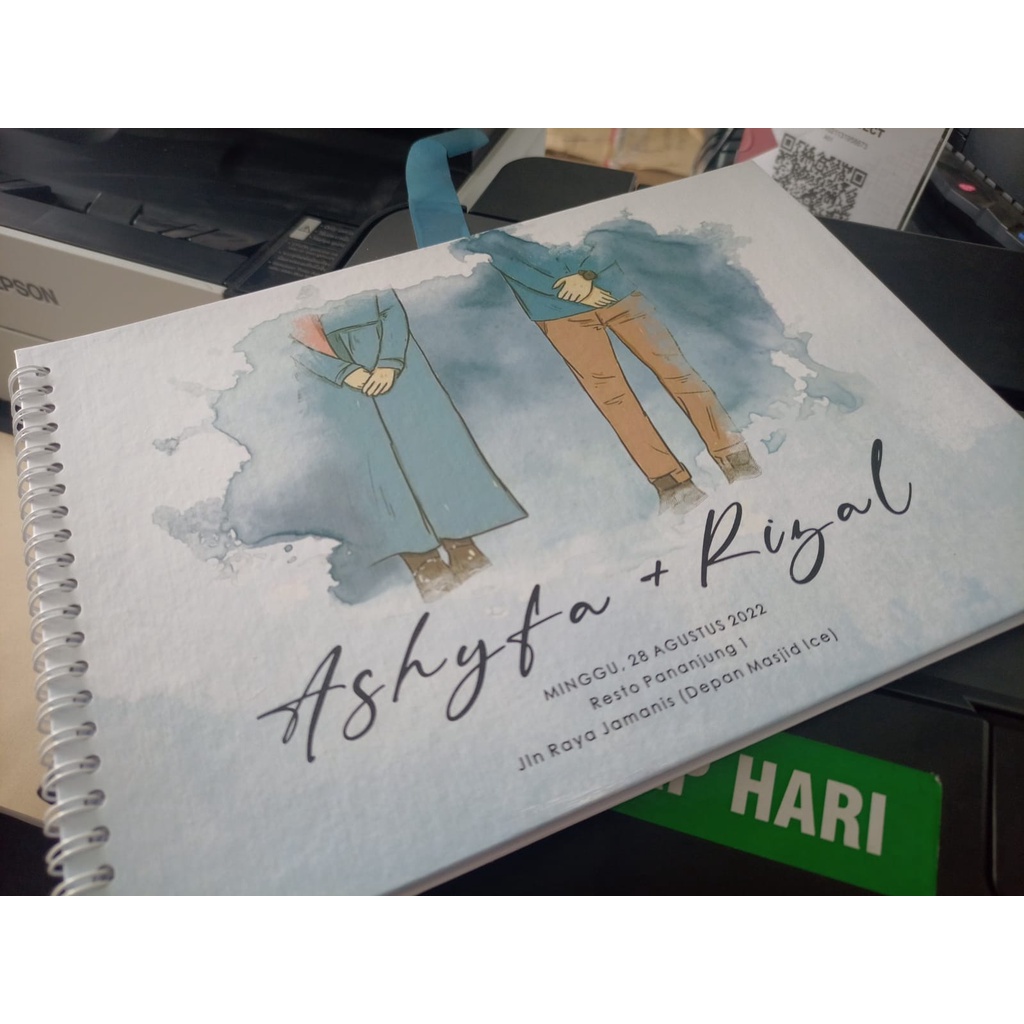 

RK (SR004) Buku Tamu Pernikahan Hardcover dan Softcover murah / Guest Book Isi 310 Tamu