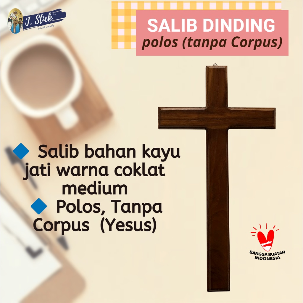 SALIB DINDING POLOS (Tanpa Corpus), kayu jati