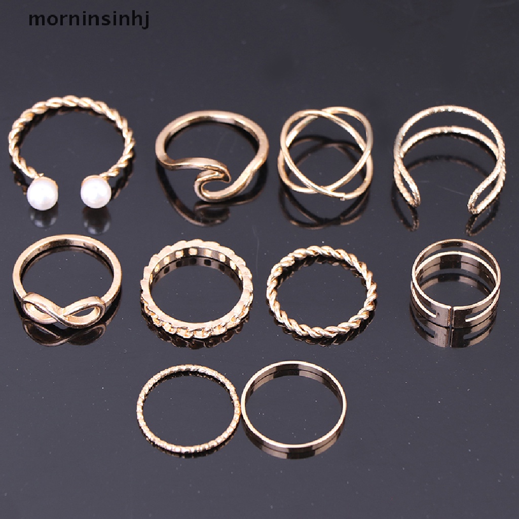 10pcs / Set Cincin Untuk Wanita