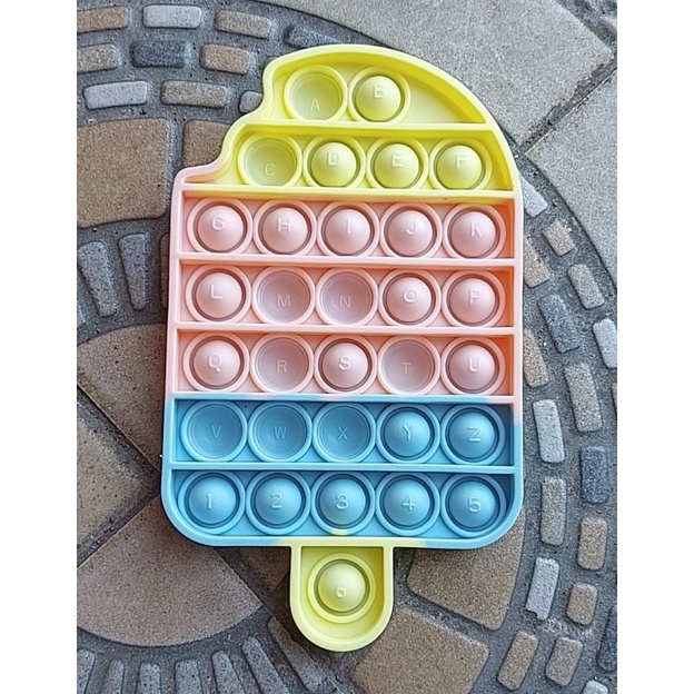 IMPORT) POP IT RAINBOW POP IT ES CREAM STIK PASTEL-Es cream pastel